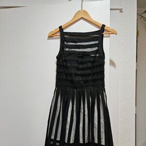 Vintage Cynthia Steff Black and White Cocktail Dress Size 2